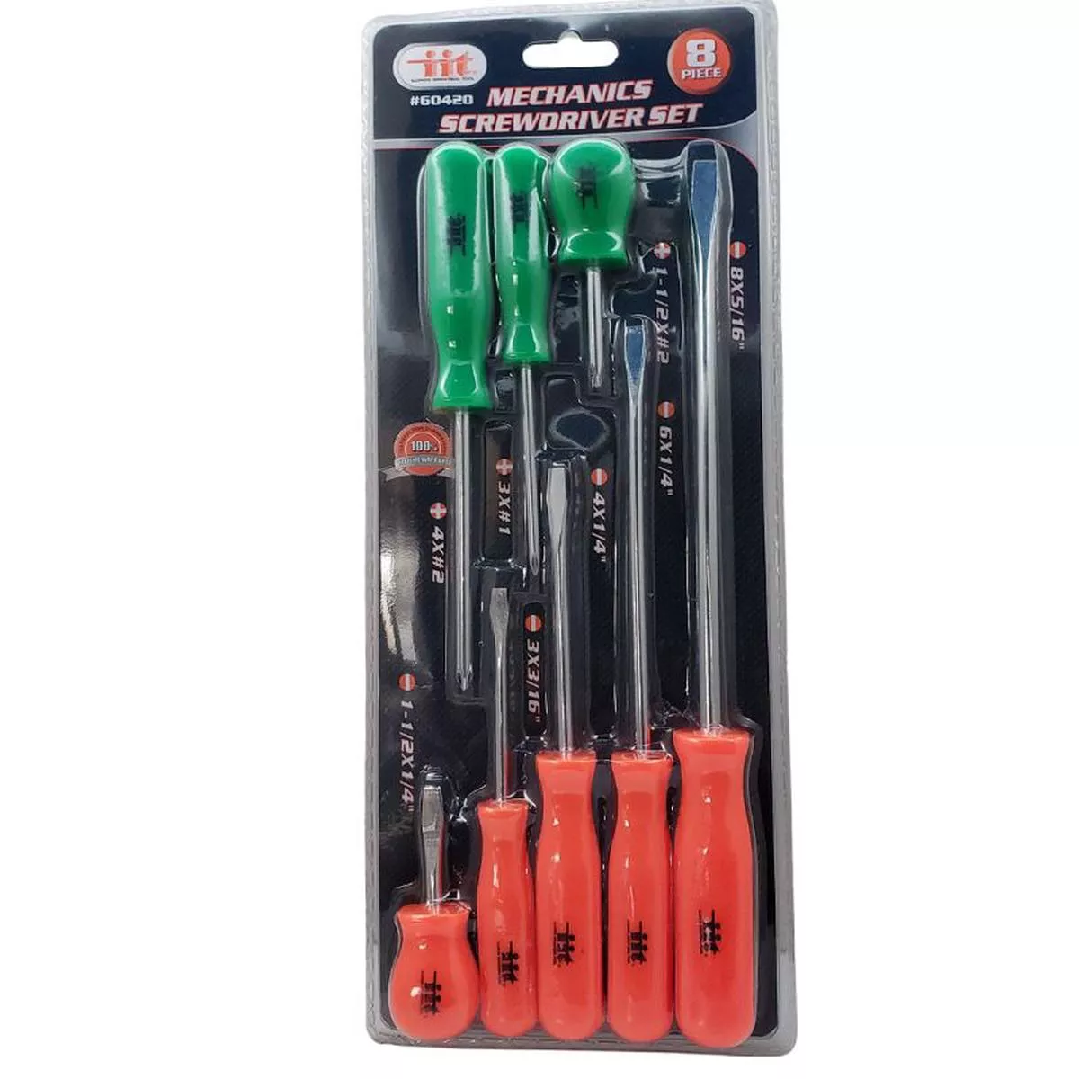 60411 - SCREWDRIVER SET PHILIPS/SLOT 8PC SET MAGNETIC TIPS