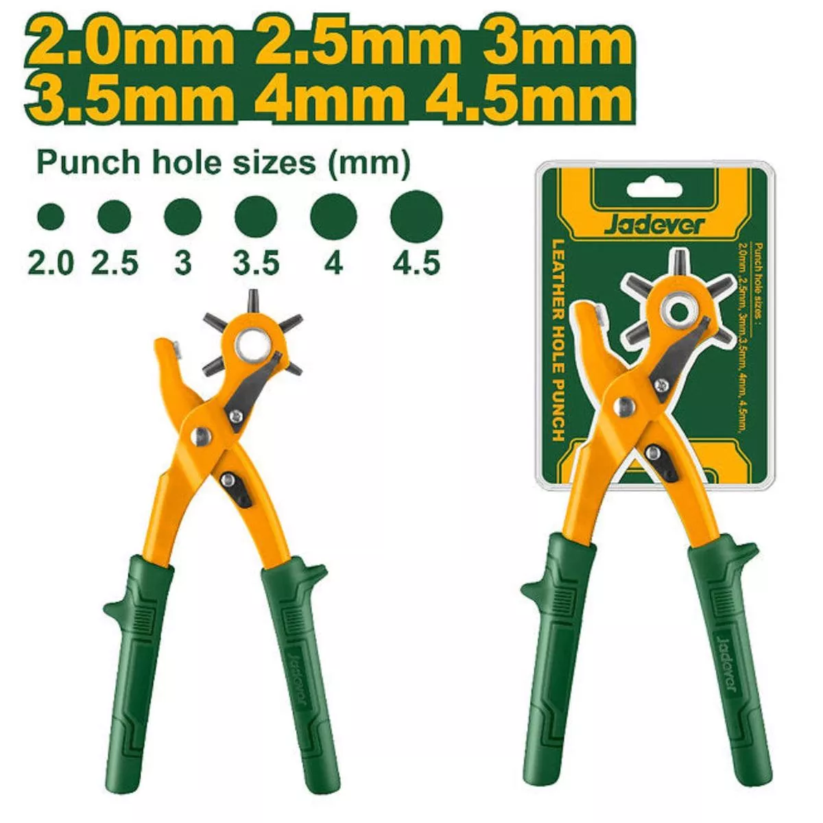 Jadever Multi Size Leather Hole Punch Precision & Durability